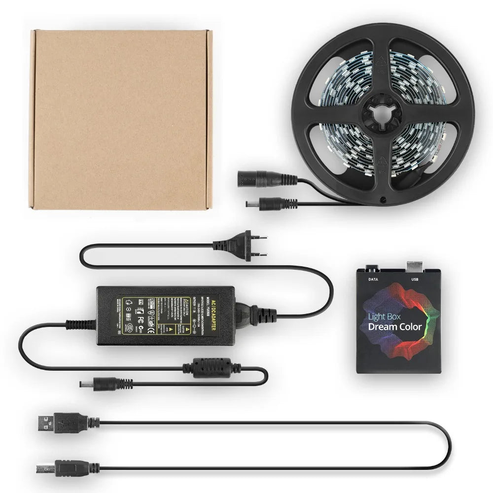 Ambient Backlight LED Strip Kit — Addressable WS2812B USB TV & PC Bias Lighting (1-5m)