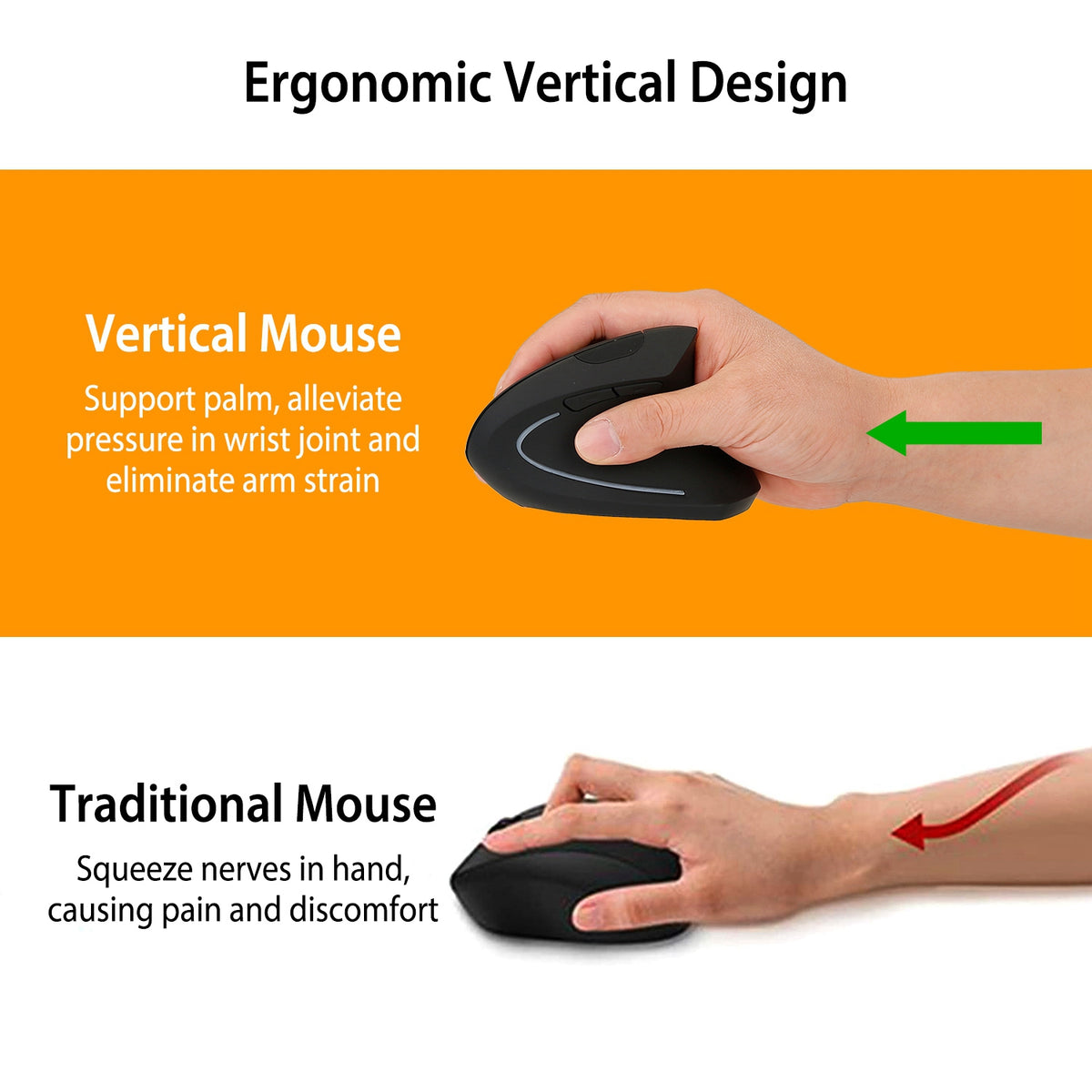 Vertical mouse dimensions and grip size