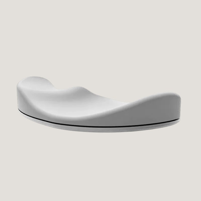 White Melora ergonomic mouse pad with gel wrist rest and non-slip base