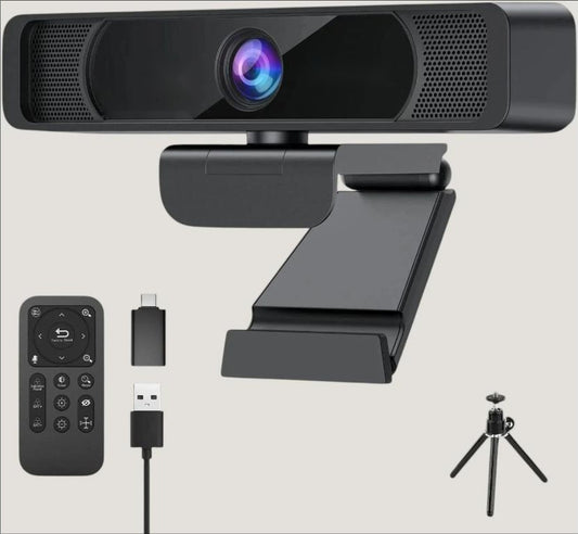 4K Webcam — Wide-Angle with Built-In Mic